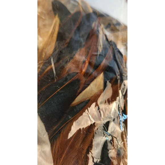 Mixed Feather Craft Lot Natural & Dyed Unopened Packs Hat & Floral Decor Use - Picture 10 of 14